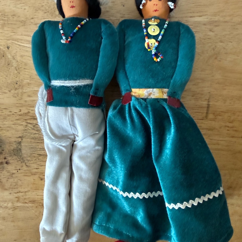 vintage handmade Navajo cloth dolls,